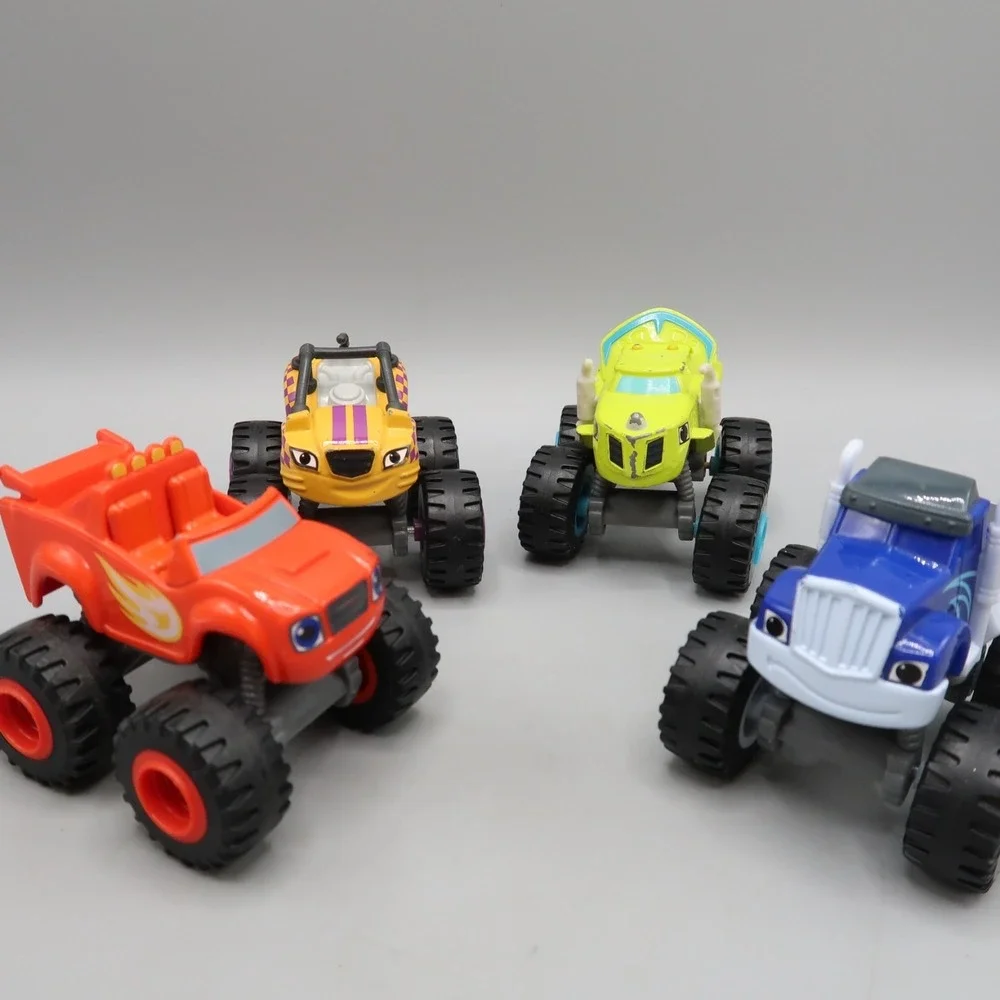 Blaze and‎ The Monster Machines Blaze Zeg Chuggington Stripes Diecast Car Lot 4